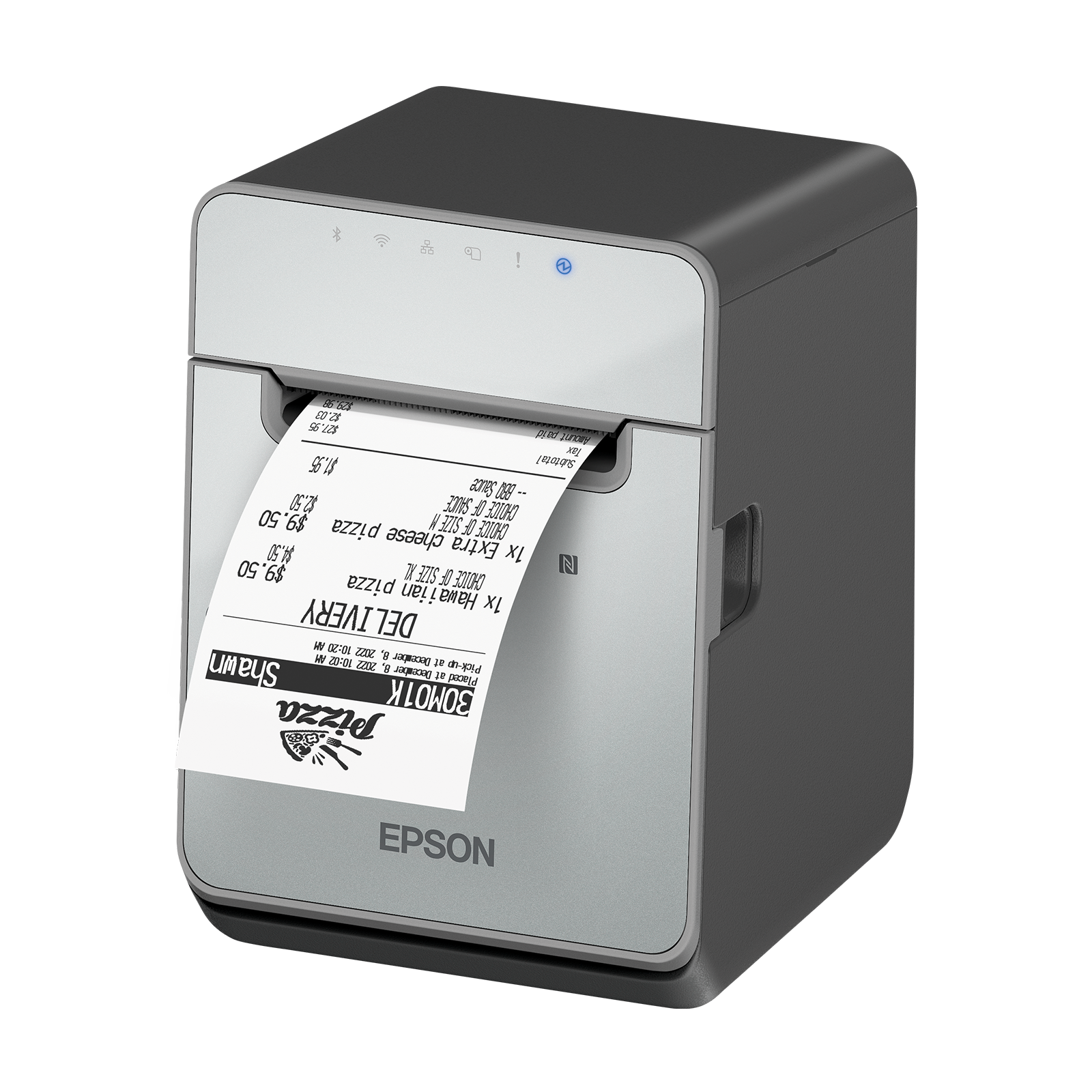 Imprimante thermique Epson TM-L100, 8 dots/mm (203 dpi), cutter, linerless, USB, RS232, Ethernet, black