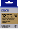 LK-4KBK - Ruban satin pour tiqueteuse Epson Noir/Or 12 mm(5m)