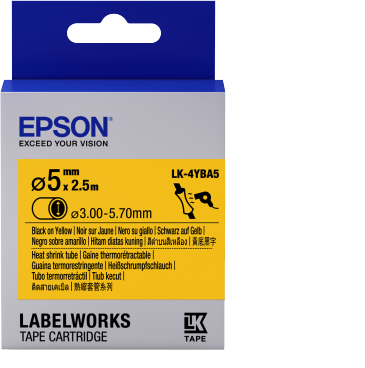 LK-4YBA5 - Thermortrcissant (HST) - Noir sur Jaune