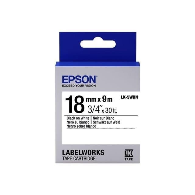 LK-5WBN - Standard - Noir sur blanc - 18mmx9m