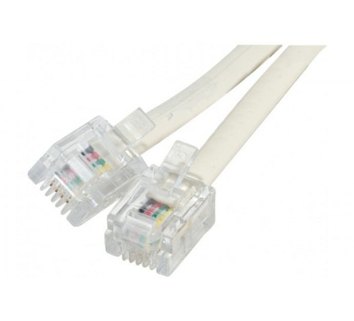 Cable RJ12 15m ivoire