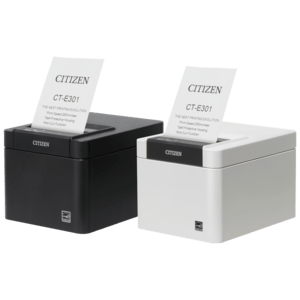 CT-E301, USB, 8 pts/mm (203 dpi), massicot, noir