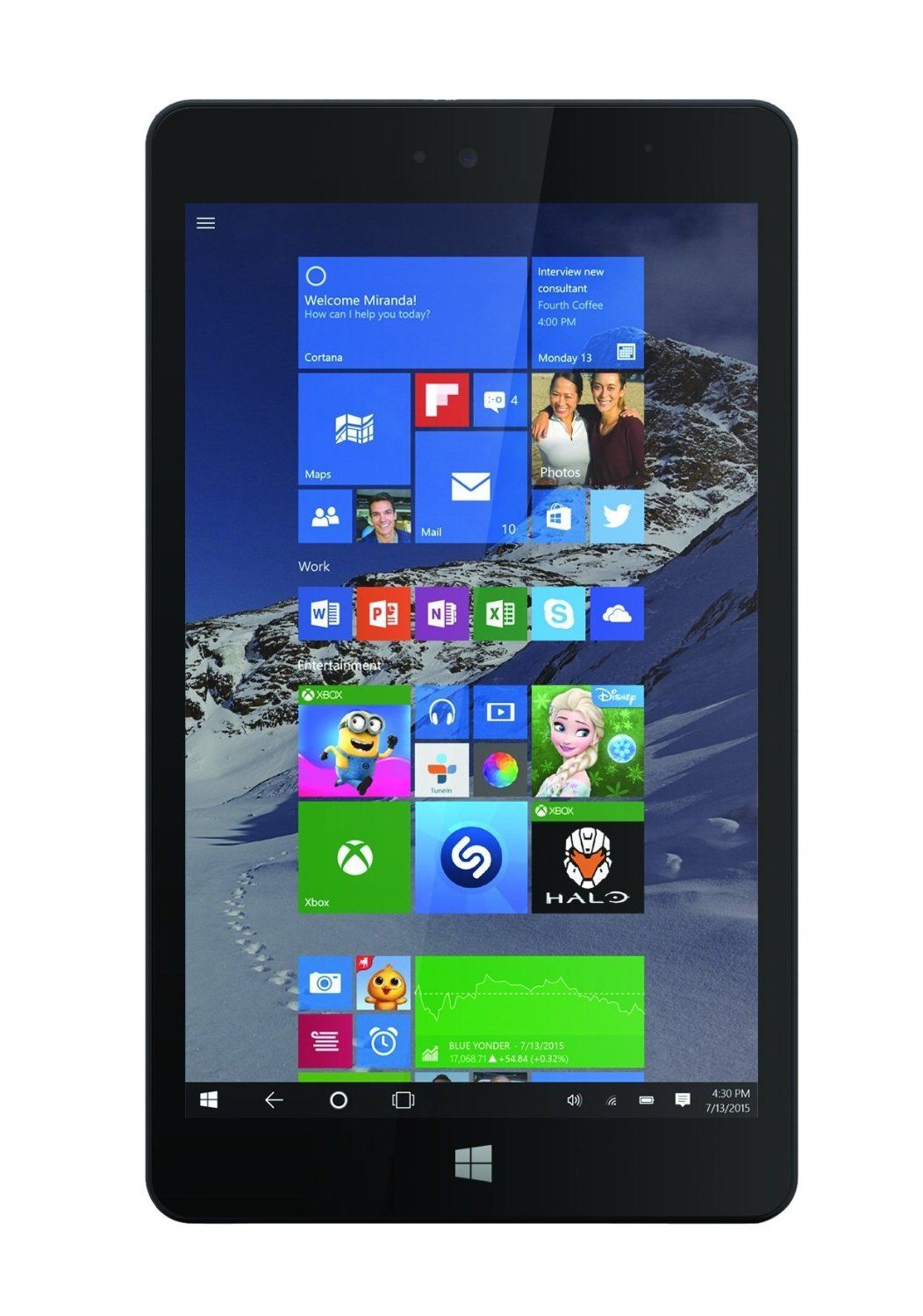 Tablette WINDOWS JR 8" pour point de vente