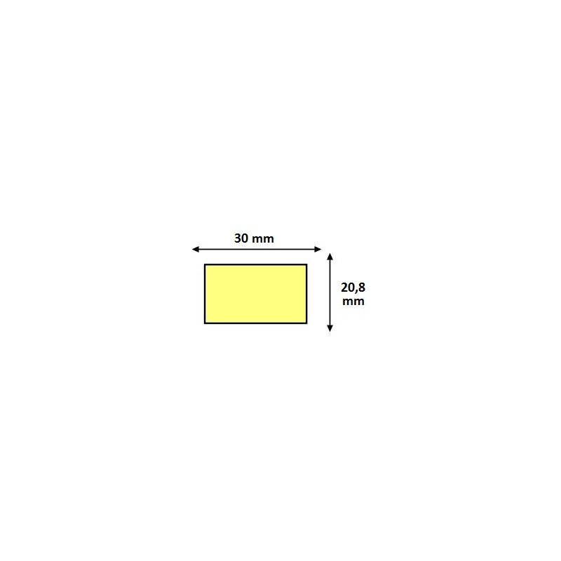 Etiquettes SATO Jaune PB3-208 30x20,8mm