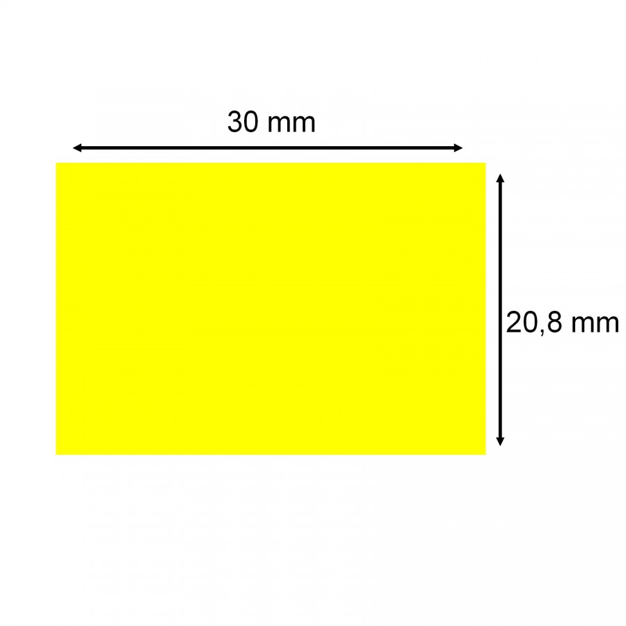 Etiquettes SATO PB23 30x20.8mm Fluo Jaune