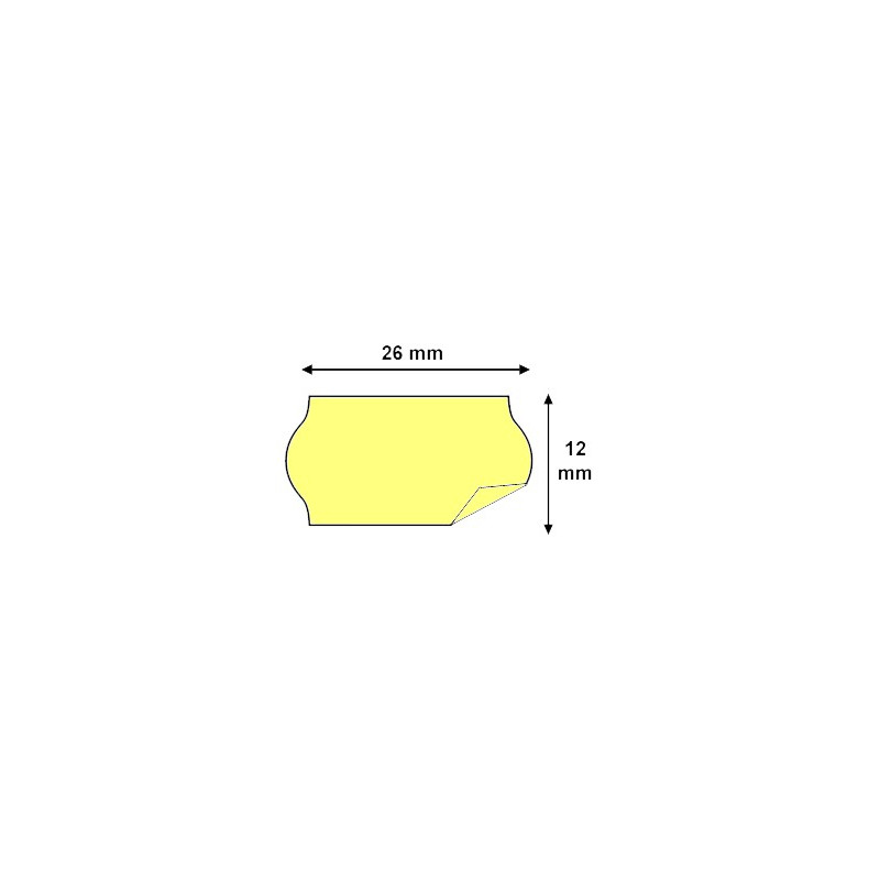 Etiquettes Sato Samark 26x12 Fluo Jaune