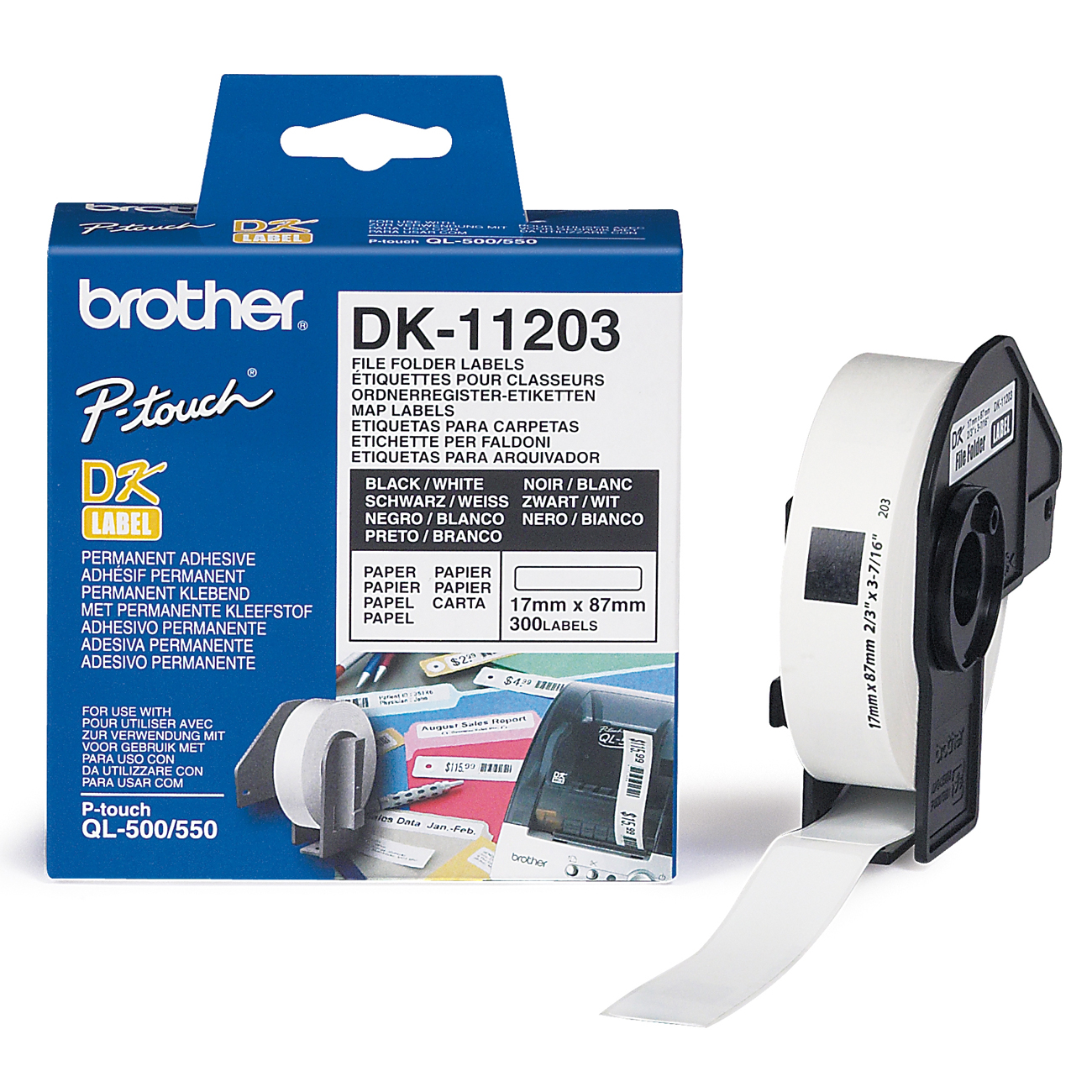 Etiquettes thermiques Brother DK-11203 17x87mm