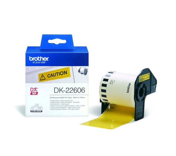 Rouleaux thermiques adhsif Brother 62 mm x 15 m (jaune)