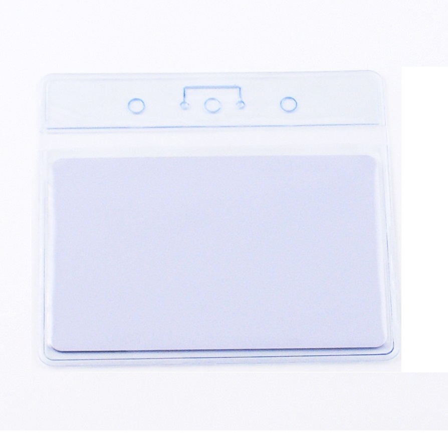 Porte badge translucide pour carte horizontale