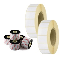 8 rlx. de 5000 tiquettes Fastuff blanche + 2 rubans AVERY