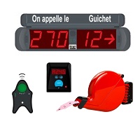 Pack Gestion file d'attente 3 afficheurs + guichet