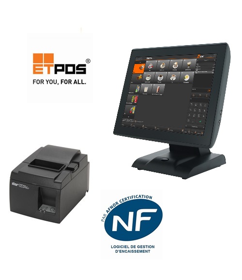 Pack caisse pour Point de vente, Caf, Restaurant NF525