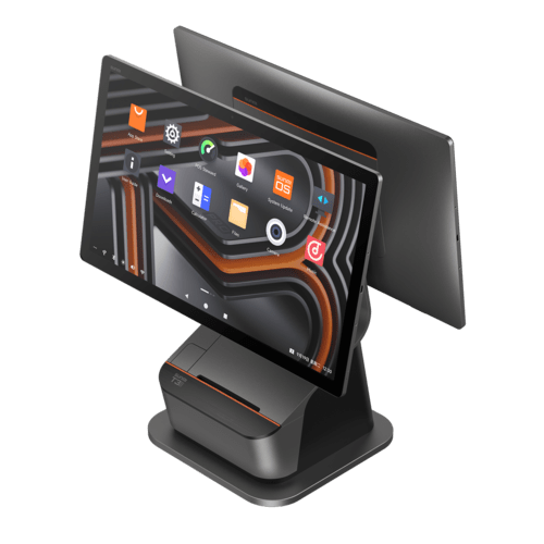SUNMI T3 PRO MAX, NFC, 39,6 cm (15,6''), Full HD, USB, USB-C, BT (BLE), Ethernet, WiFi, noir, orange