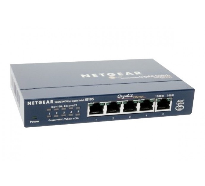 NETGEAR GS105 SWITCH 5 PORTS GIGABIT METAL