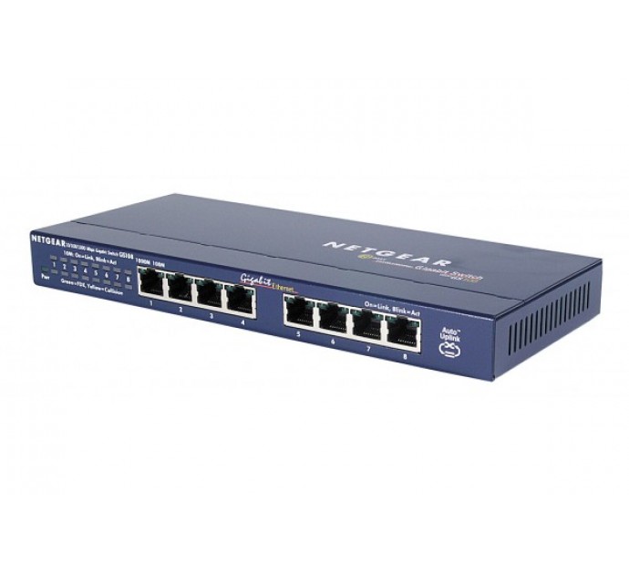 NETGEAR GS108 SWITCH 8 PORTS GIGABIT METAL