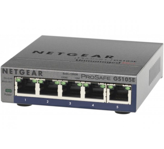 Netgear GS105E switch Prosafe+ 5 ports Gigabit manageable