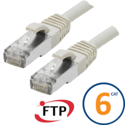 Cble RJ45 - BEIGE  catgorie 6 U/FTP