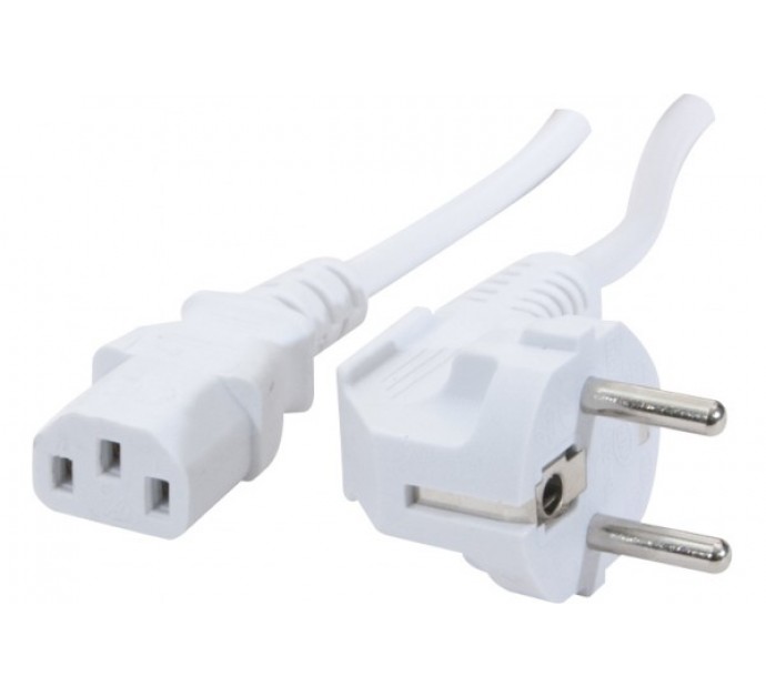 CABLE D'ALIMENTATION C13 TRIPOLAIRE 1m80 BLANC
