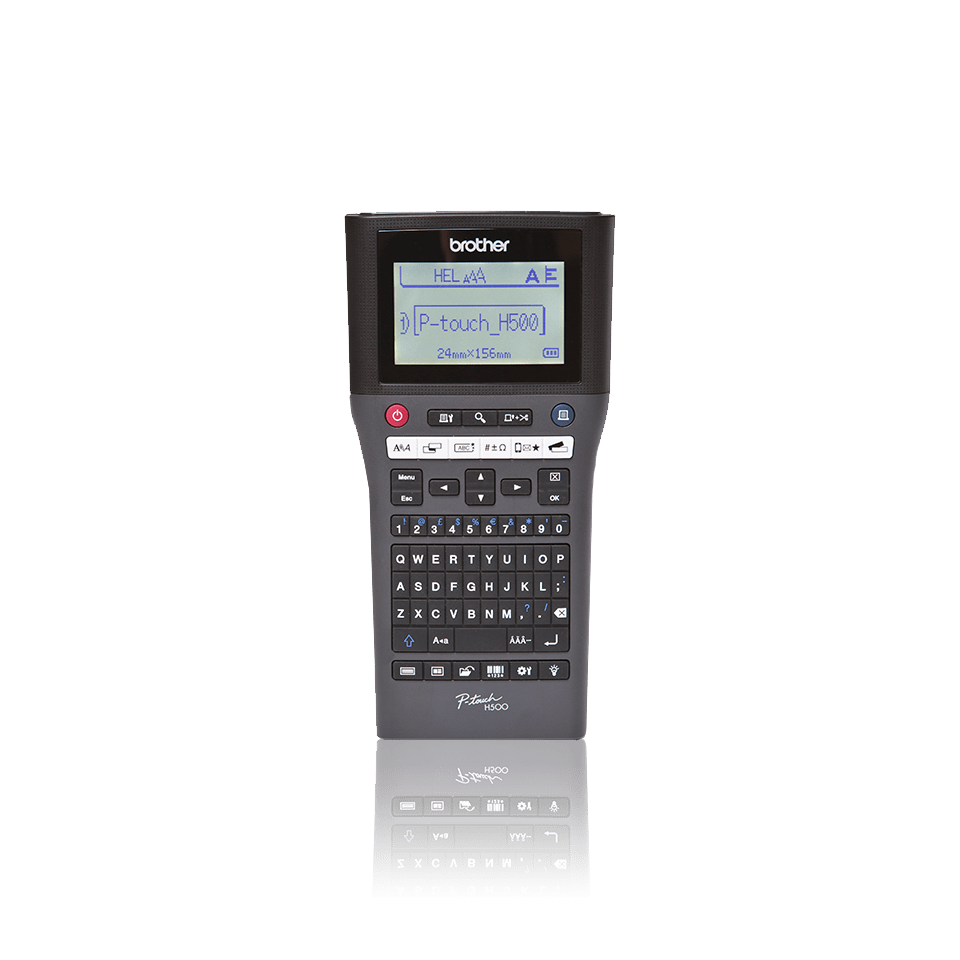 Etiqueteuse portable et connectable Brother PT-H500, clavier AZERTY, rubans TZe de 3,5 � 24mm de large, jusqu'� 7 lignes de texte, connectable PC/Mac,