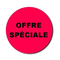 Etiquettes rondes fluo rouge soldes modle Offre Spciale