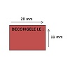 Etiquettes 1131 20x11mm rouges "decongele le"