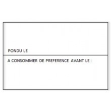 Etiquettes permanente 20x16 "Pondu le+ ACDP" pour pince 1136 Paxar Monarch Avery