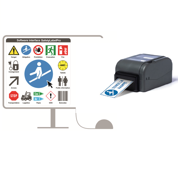 Imprimante signal�tique Brother 300 Dpi avec massicot et logiciel d�di�