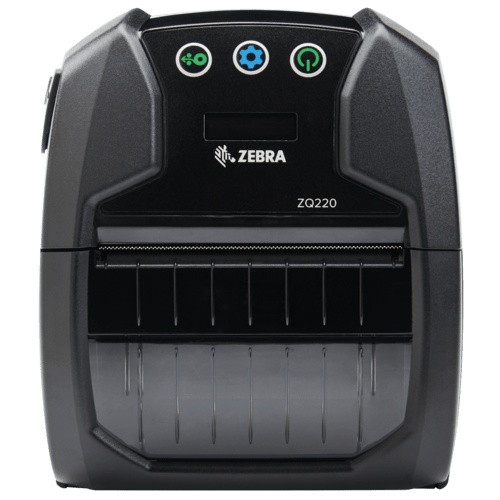 Imprimante Etiquettes mobile Zebra ZQ220 Plus, 8 pts/mm (203 dpi), CPCL, USB, BT, NFC, noir