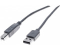 Cable USB 2.0 A / B GRIS - 1,8 M