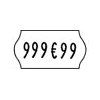 Lot de 42 rouleaux de 1400 Etiquettes 22x12 colle permanente blanche