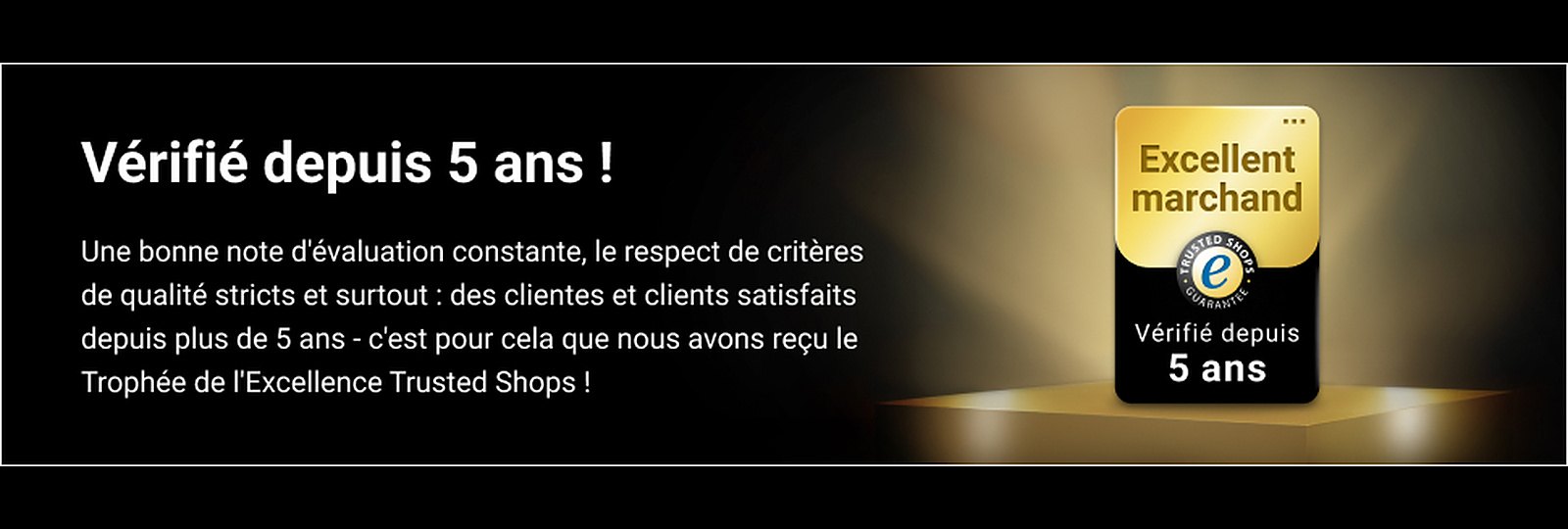 Commercique Certifié depuis 5ans par Trusted Shops